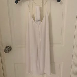 Alice and Olivia white slip dress